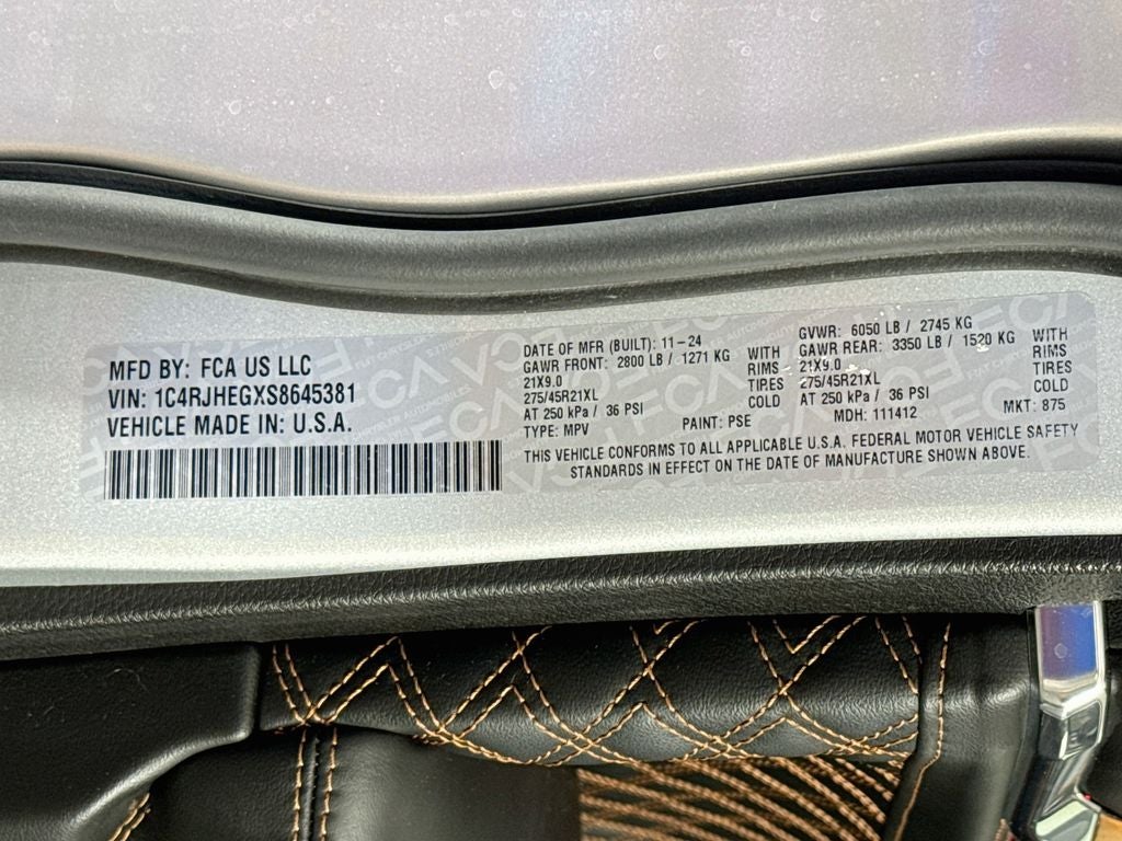 2025 Jeep Grand Cherokee Summit Reserve 4X4