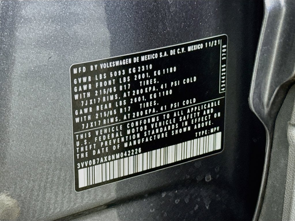 2022 Volkswagen Tiguan 2.0T S