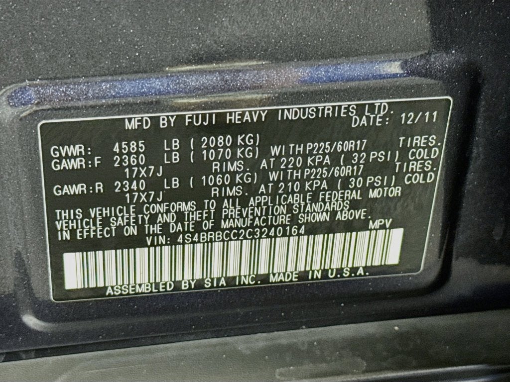 2012 Subaru Outback 2.5i Premium