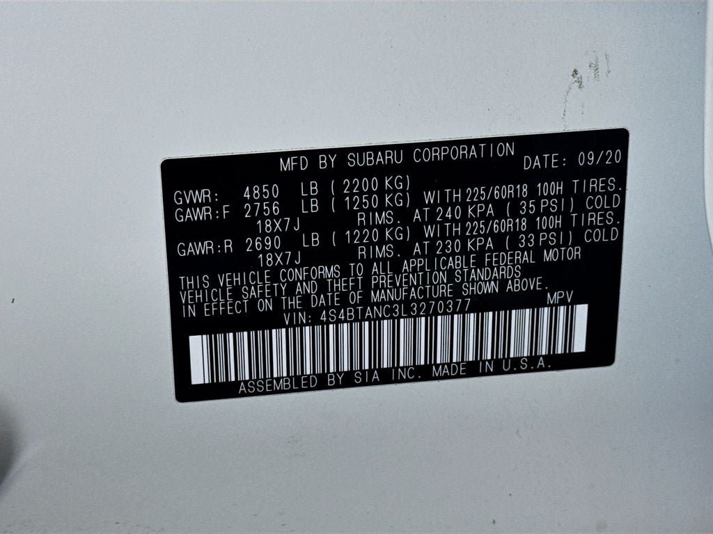 2020 Subaru Outback Limited Limited