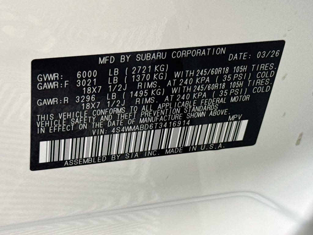 2026 Subaru Ascent Premium