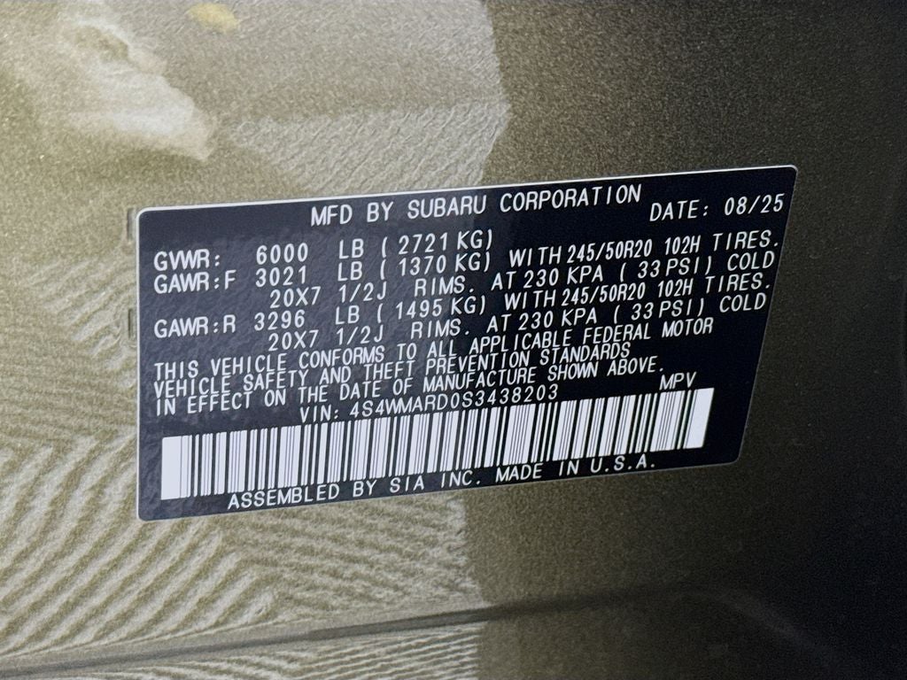 2025 Subaru Ascent Limited Bronze Edition