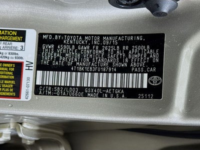 2015 Toyota Avalon XLE Perferred Owners Portfolio