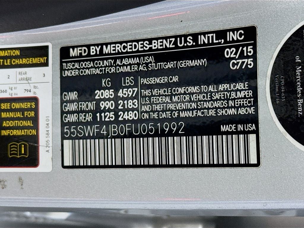 2015 Mercedes-Benz C-Class C 300 Sport