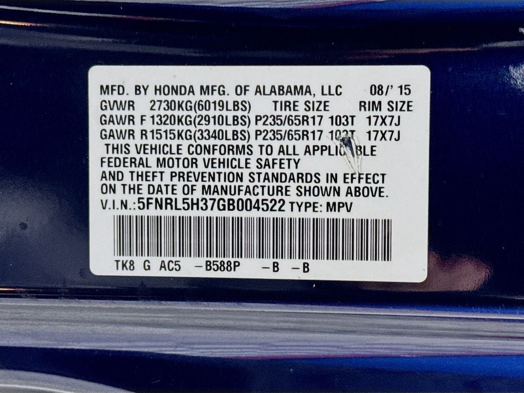 2016 Honda Odyssey SE