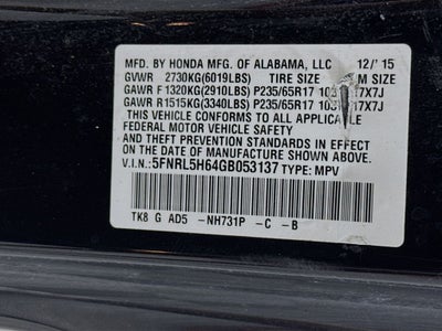 2016 Honda Odyssey EX-L