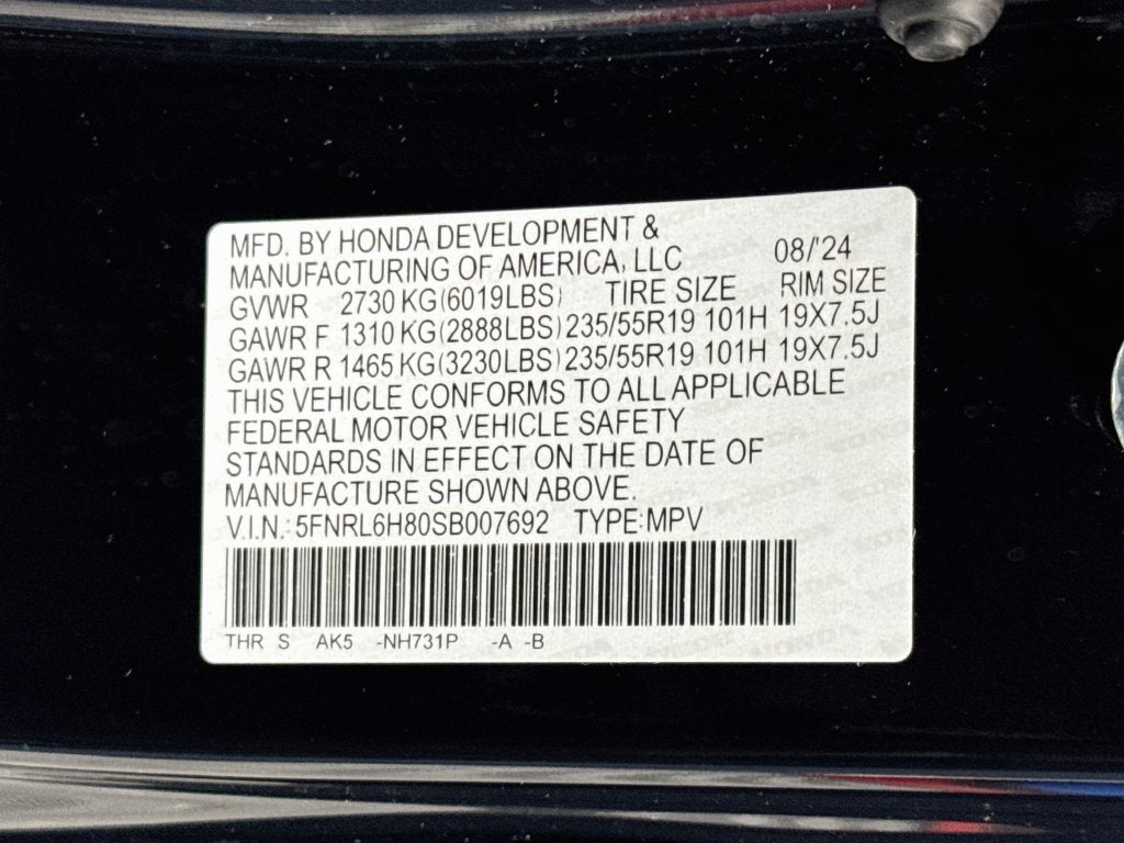 2025 Honda Odyssey Touring