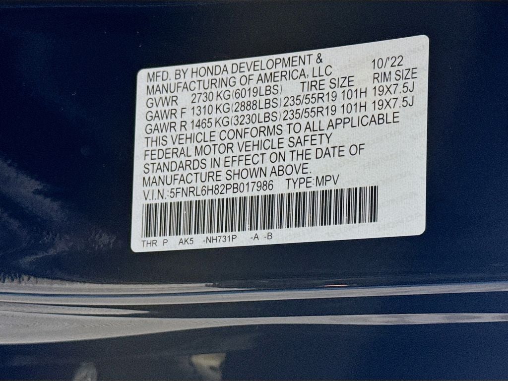 2023 Honda Odyssey Touring