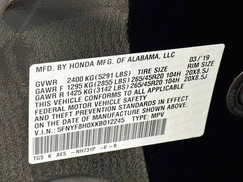 2019 Honda Passport Elite
