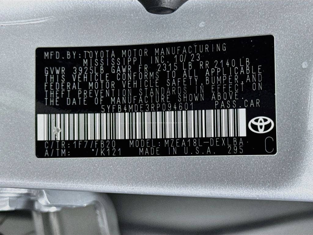 2024 Toyota Corolla LE Conveniece Package
