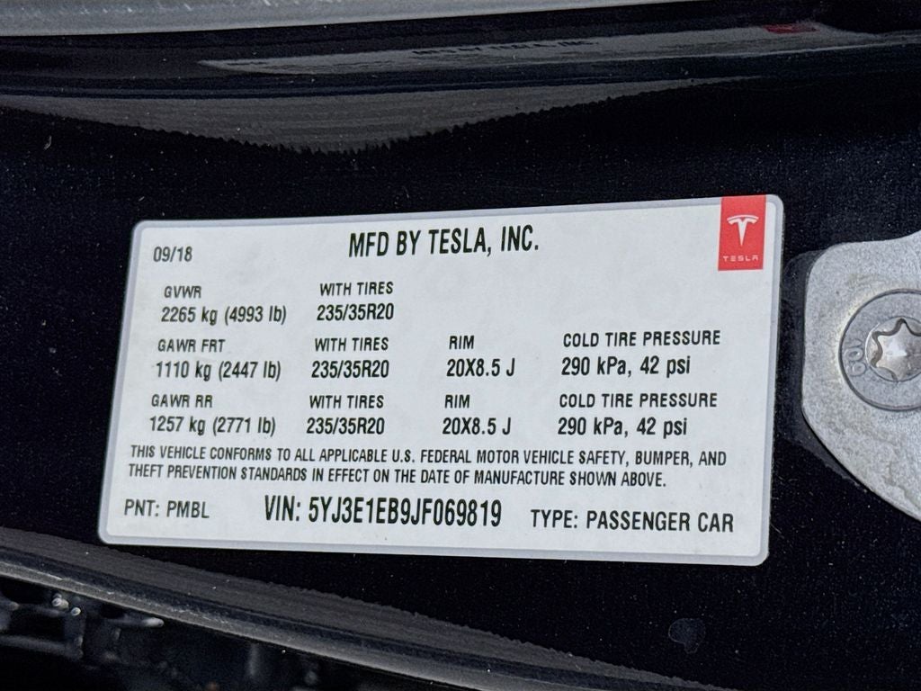 2018 Tesla Model 3 Performance
