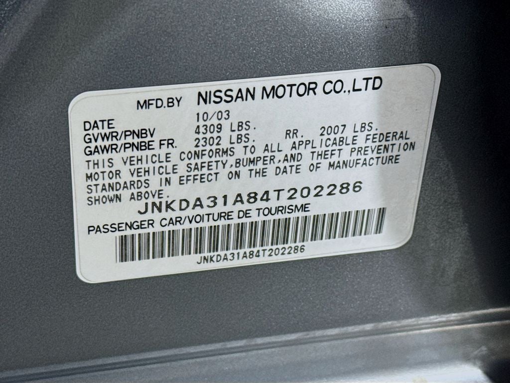 2004 INFINITI I35 Luxury