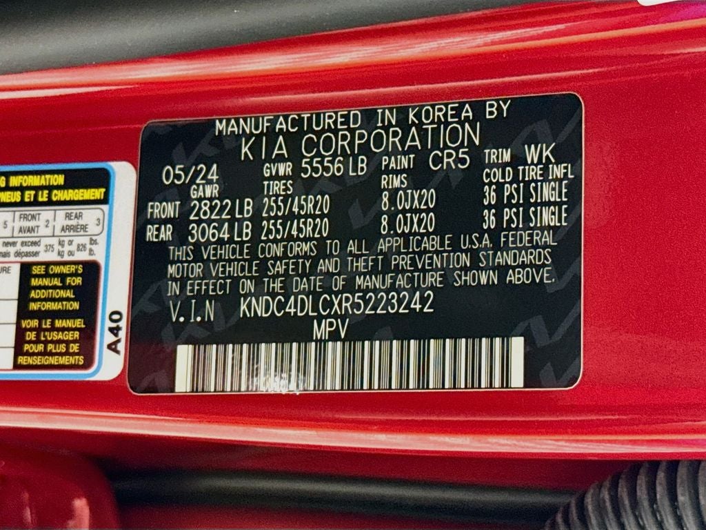 2024 Kia EV6 GT-Line (Ev6 Long Range AWD -20in Tire)