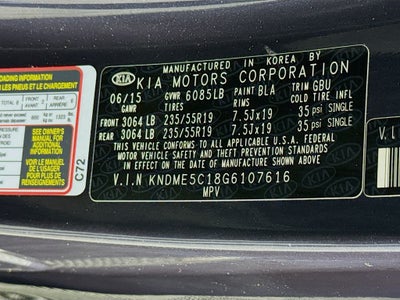 2016 Kia Sedona SXL W/MOBILITY SCOOTER LIFT