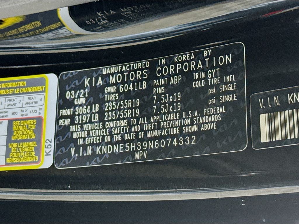 2022 Kia Carnival MPV SX