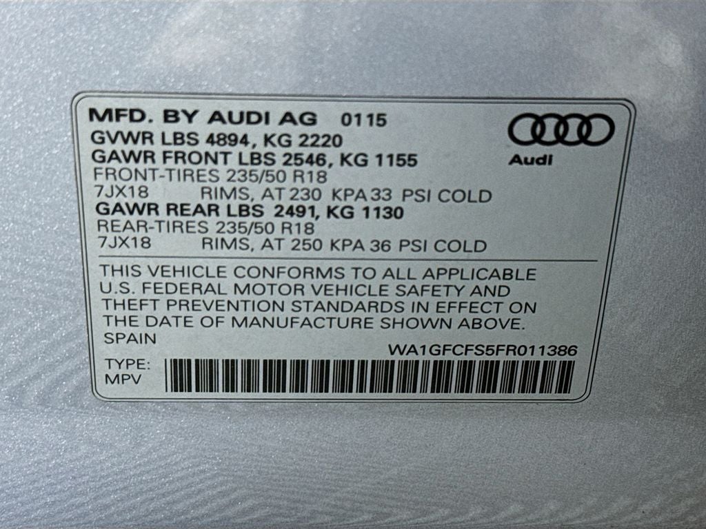 2015 Audi Q3 2.0T Premium Plus quattro