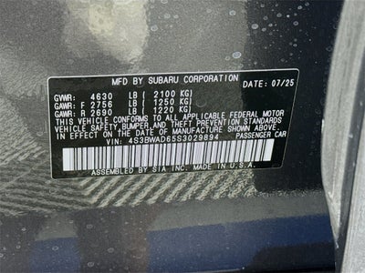 2025 Subaru LEGACY Premium