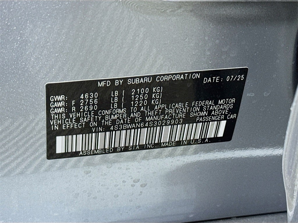 2025 Subaru LEGACY Limited