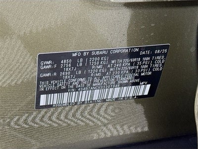 2025 Subaru OUTBACK Limited