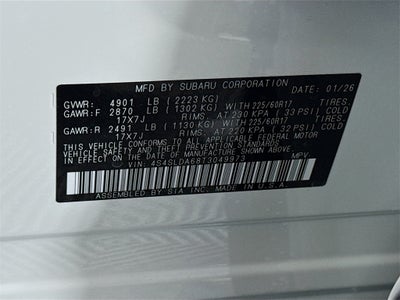 2026 Subaru FORESTER Standard Model