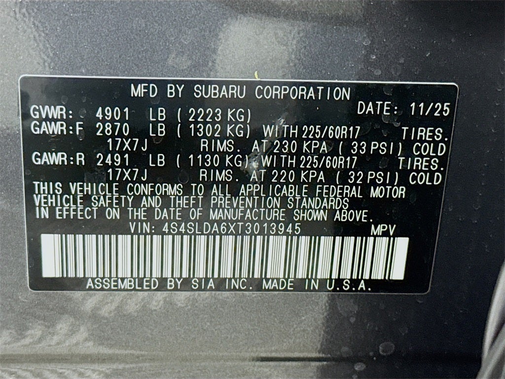 2026 Subaru FORESTER Standard Model