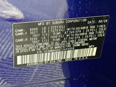 2026 Subaru ASCENT Premium 8-Passenger