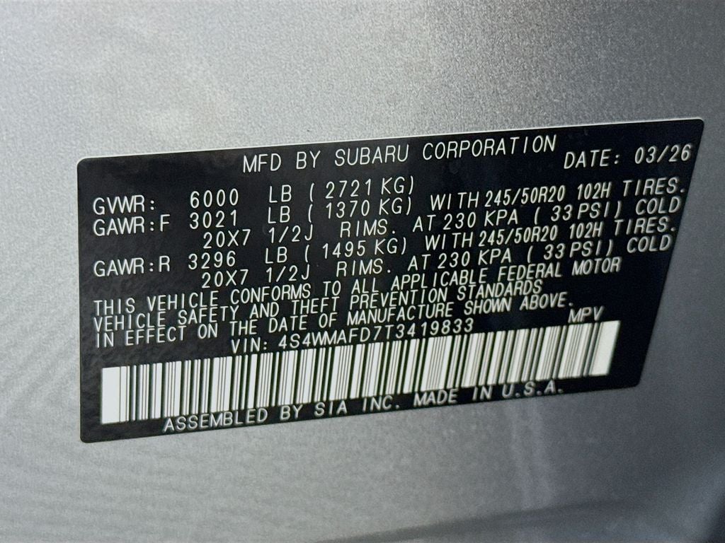 2026 Subaru ASCENT Limited 8-Passenger