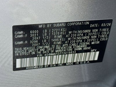 2026 Subaru ASCENT Limited 8-Passenger
