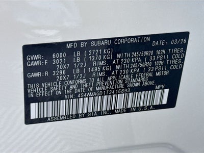 2026 Subaru ASCENT Limited 7-Passenger