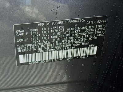 2026 Subaru ASCENT Limited 7-Passenger