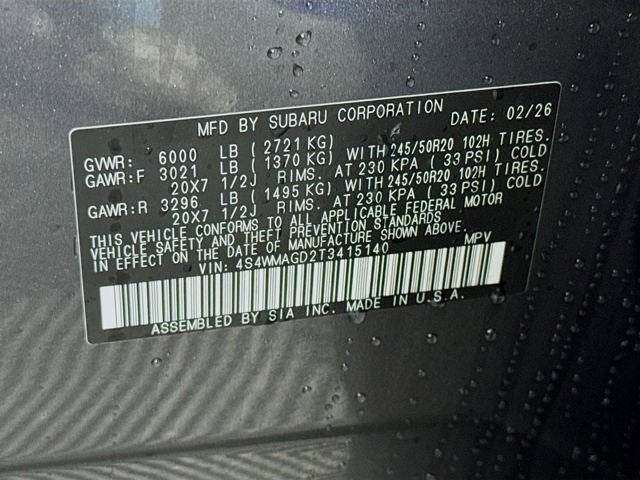 2026 Subaru ASCENT Limited 7-Passenger