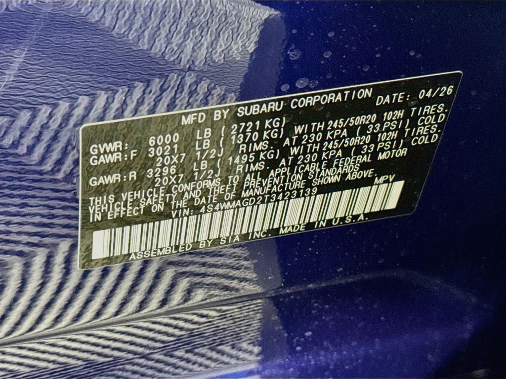 2026 Subaru ASCENT Limited 7-Passenger