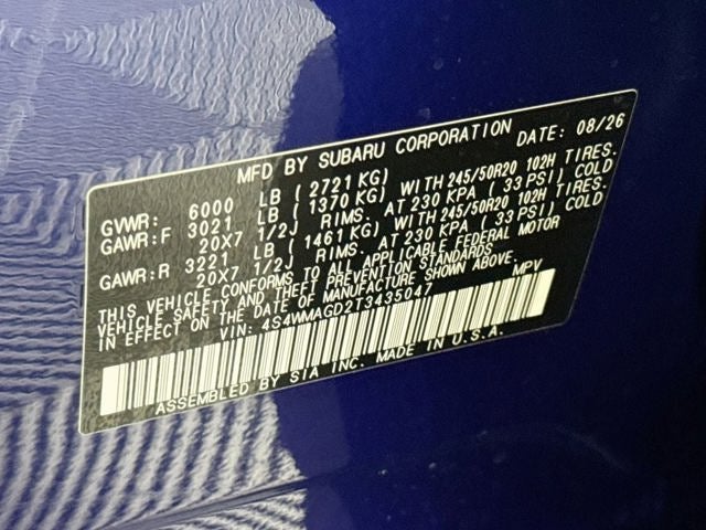 2026 Subaru ASCENT Limited 7-Passenger