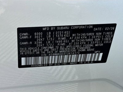 2026 Subaru ASCENT Limited 7-Passenger