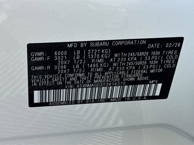 2026 Subaru ASCENT Limited 7-Passenger