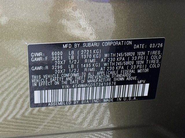 2026 Subaru ASCENT Limited 7-Passenger