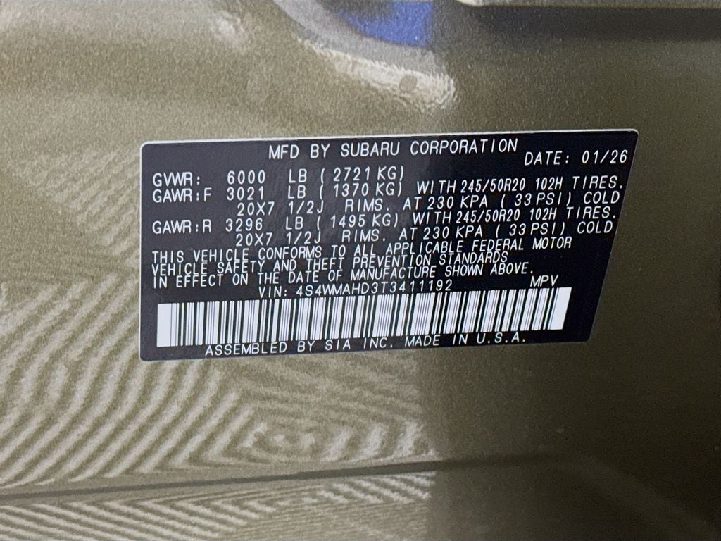 2026 Subaru ASCENT Limited Bronze Edition 7-Passenger