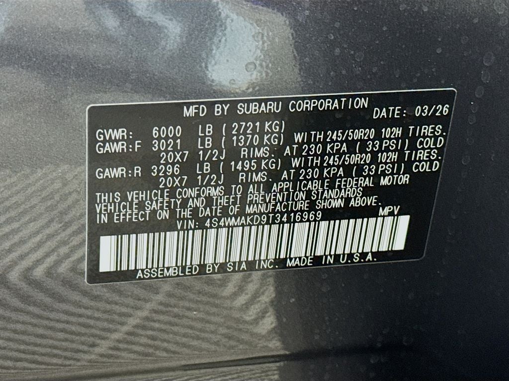 2026 Subaru ASCENT Touring 7-Passenger