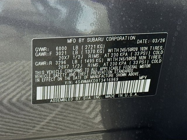 2026 Subaru ASCENT Touring 7-Passenger