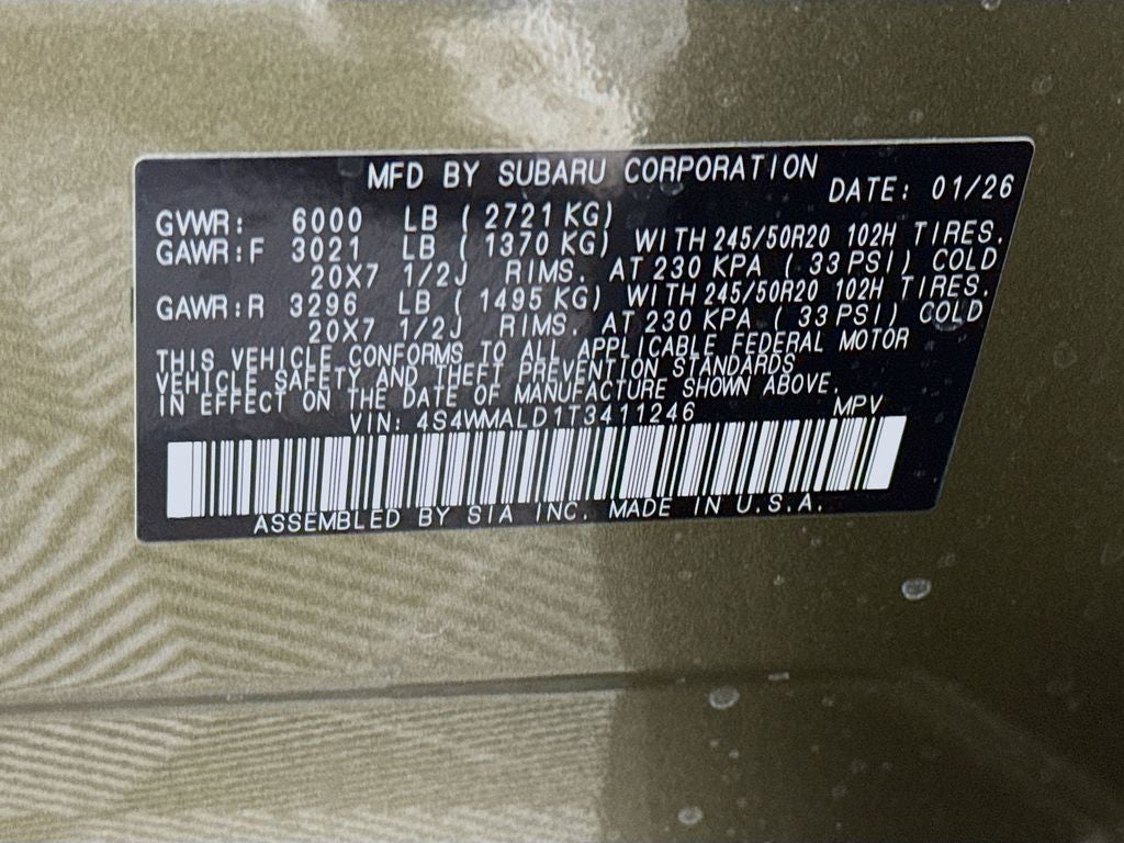 2026 Subaru ASCENT Onyx Edition Touring 7-Passenger