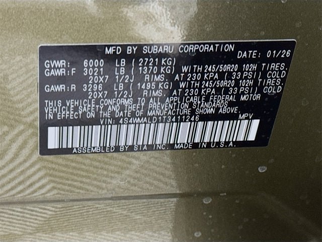 2026 Subaru ASCENT Onyx Edition Touring 7-Passenger