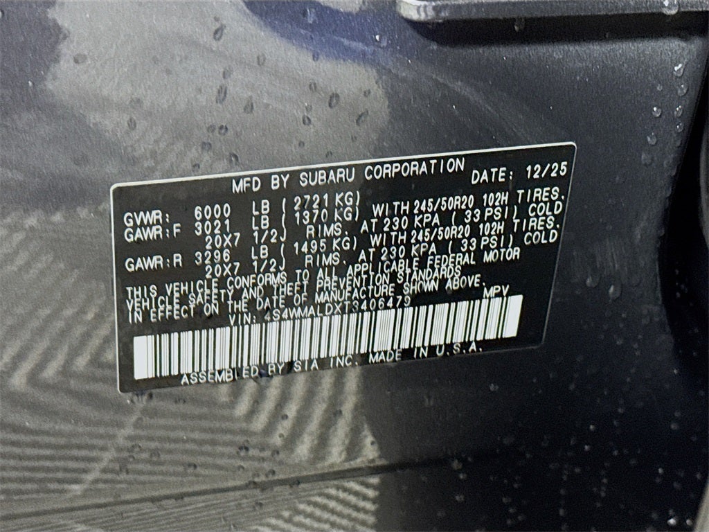 2026 Subaru ASCENT Onyx Edition Touring 7-Passenger