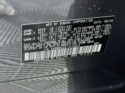 2026 Subaru ASCENT Onyx Edition Touring 7-Passenger