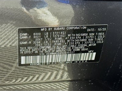 2025 Subaru ASCENT Touring