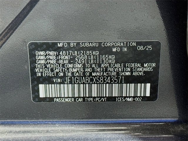 2025 Subaru IMPREZA Base