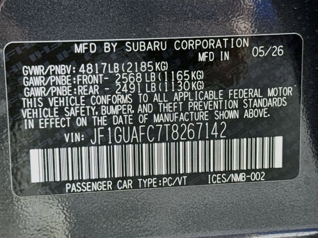 2026 Subaru IMPREZA Sport