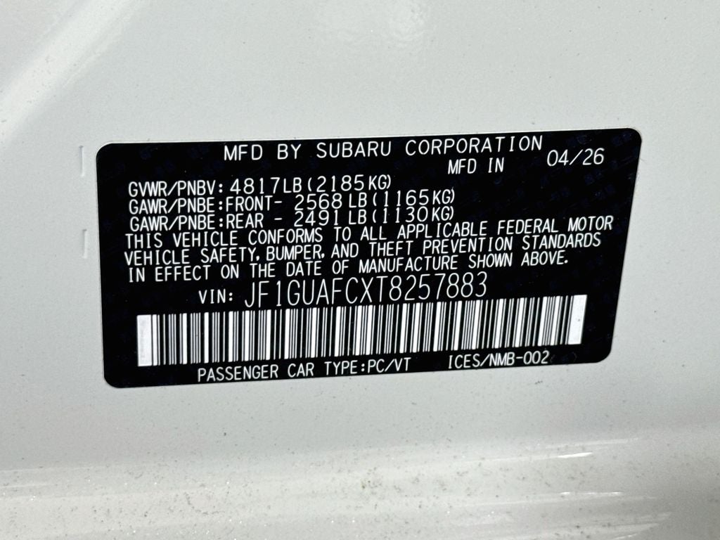 2026 Subaru IMPREZA Sport