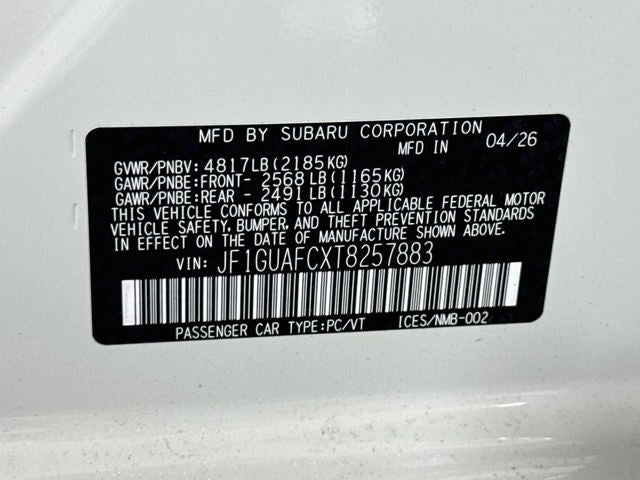 2026 Subaru IMPREZA Sport