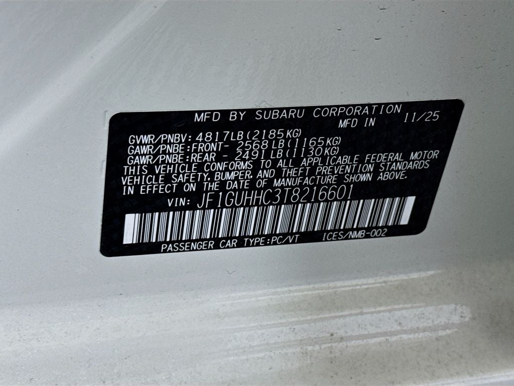 2026 Subaru IMPREZA RS