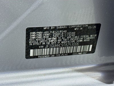2026 Subaru IMPREZA RS